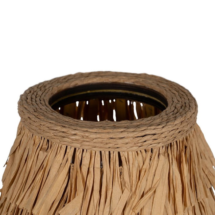 Ixia Lámpara de Mesa de Fibra Natural 30 x 30 x 44 cm