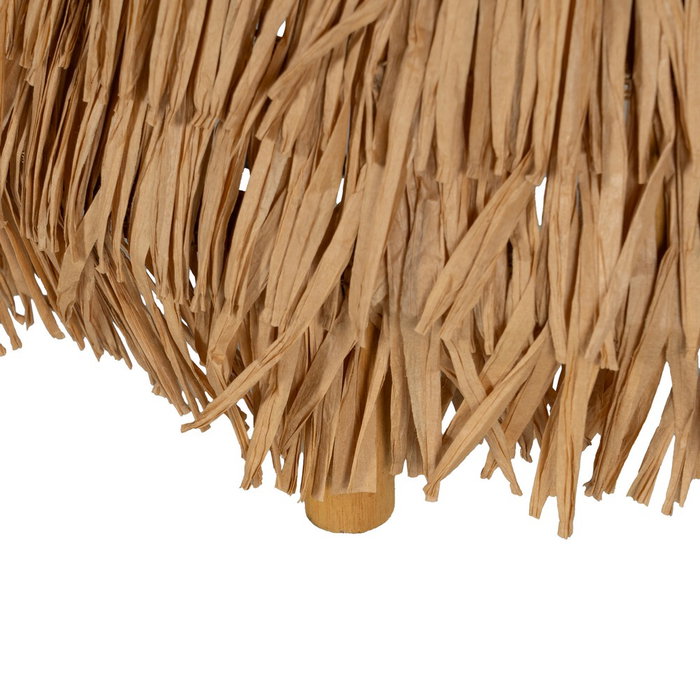 Lámpara Mesa Fibra Natural Iluminación 30 X 30 X 44 cm