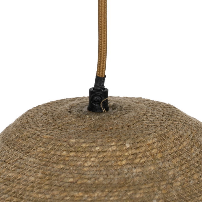 Lampara Techo Beige Fibra Natural 40 X 40 X 12 cm Lampara Techo Beige Fibra Natural 40 X 40 X 12 cm