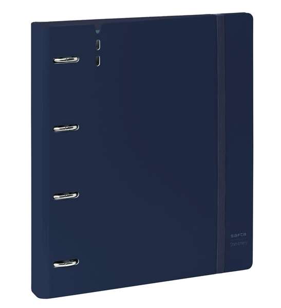 Safta Carpeblock PP Foam 4 Anillas 35mm c/Recambio Dark Blue 27x32x4 cm
