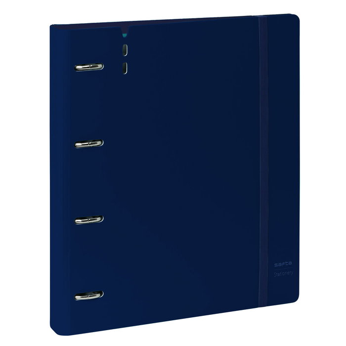 Safta Carpeblock Azul Oscuro con Recambio 4 Anillas 35mm DIN A4