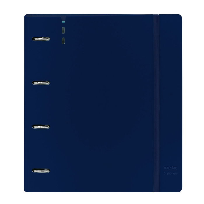 Safta Carpeblock Azul Oscuro con Recambio 4 Anillas 35mm DIN A4