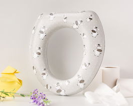 KioKids Reductor WC Acolchado Cebras para Niños +12 Meses Gris Universal