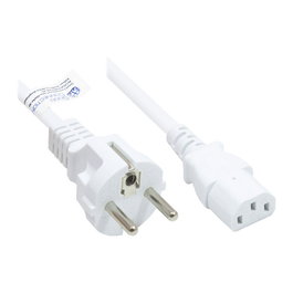 GoodConnections Conector con toma de tierra C13 blanco 1m