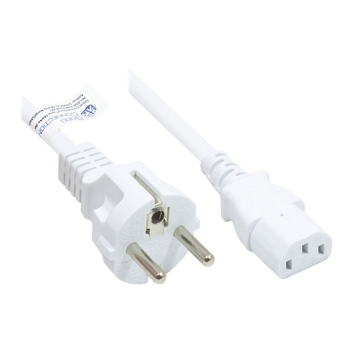 GoodConnections Conector con toma de tierra C13 blanco 1m GoodConnections Conector con toma de tierra C13 blanco 1m