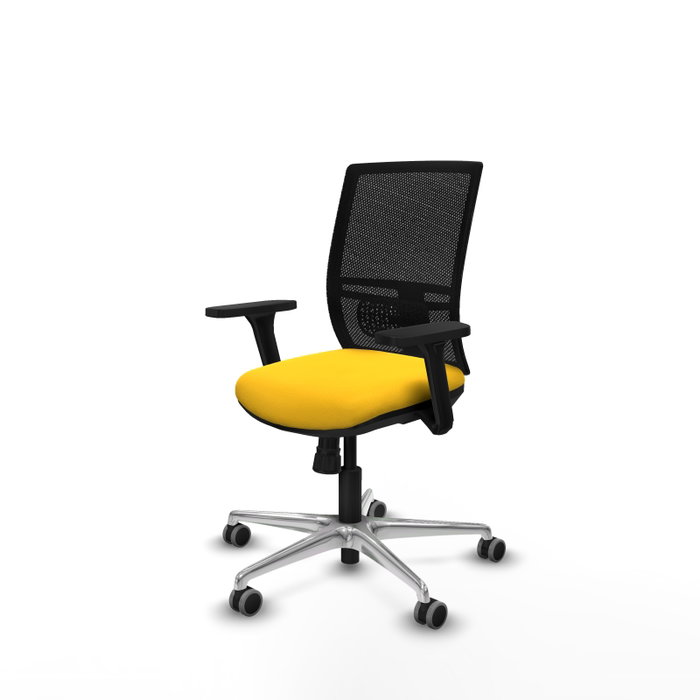 PIQUERAS Y CRESPO Silla de oficina Yunquera con mecanismo Sincro, Amarillo y Negro PIQUERAS Y CRESPO Silla de oficina Yunquera con mecanismo Sincro, Amarillo y Negro