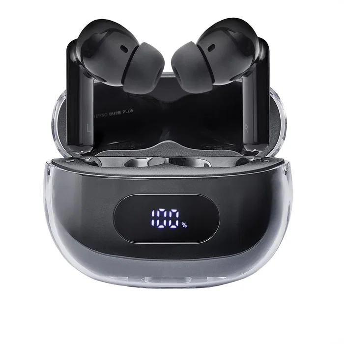 Intenso T310AE Auriculares True Wireless In-Ear Bluetooth 5.4 con Cancelación de Ruido ANC, Cancelación de Ruido en Llamadas ENC, Modo Juego, Negro