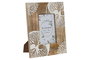 DKD Home Decor Marco Foto 10x15 National 24a Blanco Natural Mango Cristal 20x25 cm (2 Unidades)
