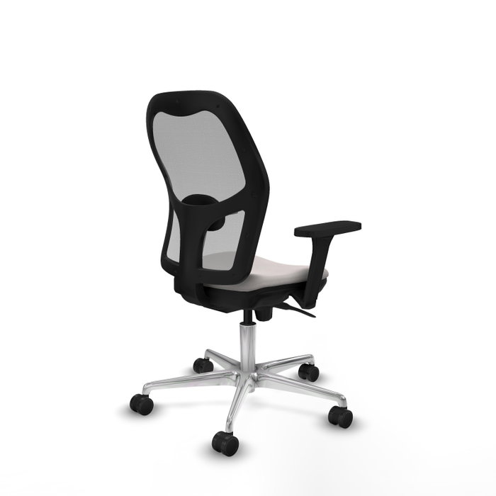 PIQUERAS Y CRESPO Silla de oficina Jorquera con mecanismo Sincro, Blanco y Gris