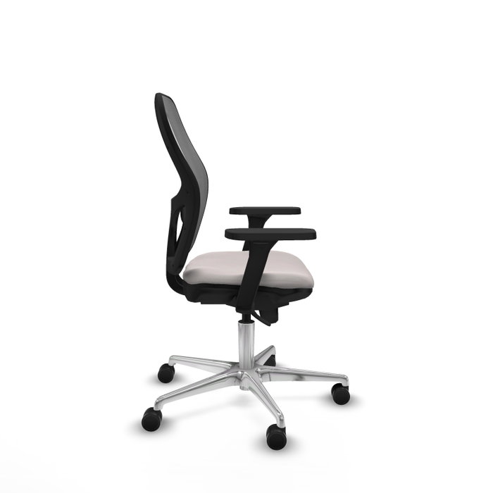 PIQUERAS Y CRESPO Silla de oficina Jorquera con mecanismo Sincro, Blanco y Gris
