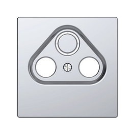 MERTEN MEG4123-6036 Placa central para tomas de antena acero inoxidable System Design