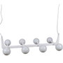 DKD Home Decor Lámpara de Techo Bola Metal y Cristal Blanco
