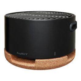 Berghoff 2415601 Barbacoa Portátil Negra, Premiada con Red Dot, Compacta y Elegante para Jardín o Terraza