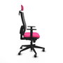 PIQUERAS Y CRESPO Silla de oficina Horna Rosa y Gris con mecanismo Sincro
