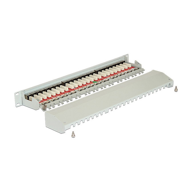 DeLOCK 43319 Patchpanel 24 Puertos Cat.6A Gris