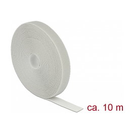 DeLOCK 18281 Cinta de velcro en rollo de 10 m x 20 mm gris