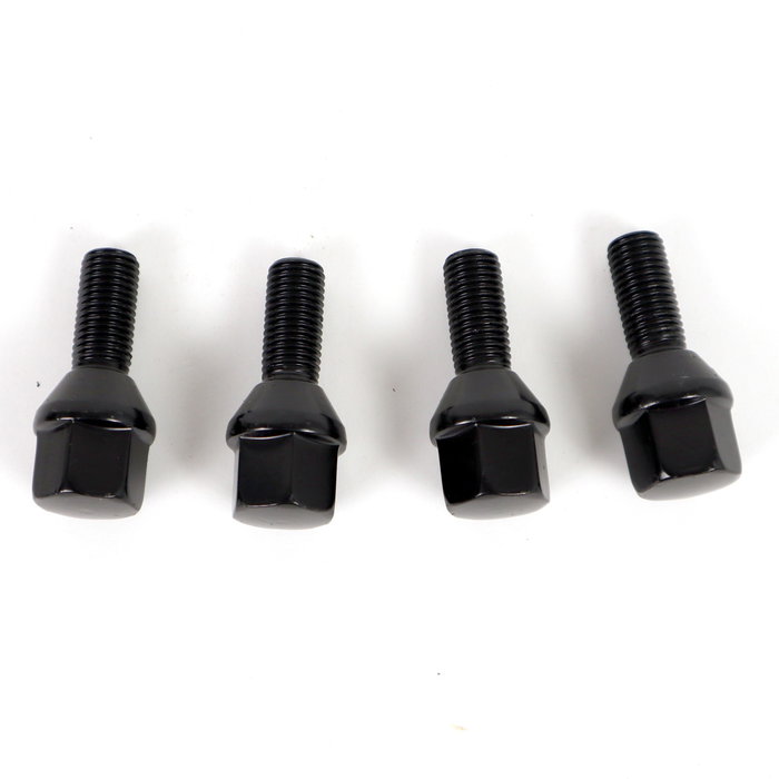 Omp OMPS09561401 Juego 4 Tornillos M14x1.5 Cónico Largo 28mm Llave 17 Negro Din 10.9