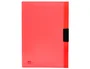 Liderpapel Carpeta Dossier con Pinza Lateral Rojo Translúcido DIN A4