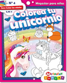 MEGASTAR EDITORIAL, COLOREA TU UNICORNIO 04