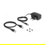 Delock Concentrador USB 2.0 4 Puertos Aislador 5 kV para Datos, Tipo A y B, Negro, Metal, para 0 - 40 °C