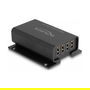 Delock Concentrador USB 2.0 4 Puertos Aislador 5 kV para Datos, Tipo A y B, Negro, Metal, para 0 - 40 °C