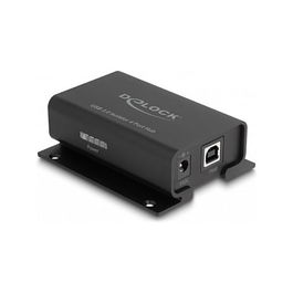 Delock Concentrador USB 2.0 4 Puertos Aislador 5 kV para Datos, Tipo A y B, Negro, Metal, para 0 - 40 °C