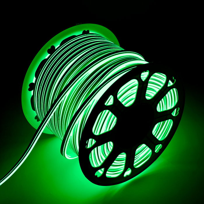 Tira LED Neon Flex Verde 6W 220VAC 8x18mm 120xSMD2835 x1M