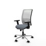 PIQUERAS Y CRESPO Silla de oficina Zulema con mecanismo Sincro/Traslack Gris y Blanco