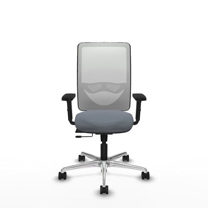PIQUERAS Y CRESPO Silla de oficina Zulema con mecanismo Sincro/Traslack Gris y Blanco