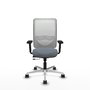 PIQUERAS Y CRESPO Silla de oficina Zulema con mecanismo Sincro/Traslack Gris y Blanco