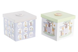DKD Home Decor Decoración Kids Baobab Blanco Azul 11.5 x 11 x 11.5 cm (6 Unidades)