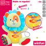 Winfun Peluche león César con luz y sonido en español