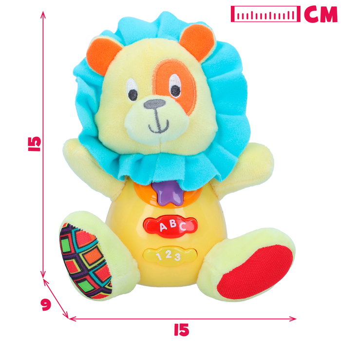 Winfun Peluche león César con luz y sonido en español