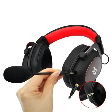 Redragon H510 Zeus Auriculares Gaming para PC, PS5, Xbox, Switch con Sonido 7.1 USB, Micrófono Desmontable, Almohadillas Memory Foam - Negro, Rosa, Rojo