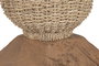 DKD Home Decor Lamps 2c 24 Lámpara de Pie Balines Teca y Fibra Natural 25 x 108 x 25 cm