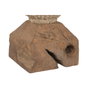 DKD Home Decor Lámpara de Pie de Teca y Fibra Natural