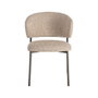 Ixia Silla Jaspeado Beige-Marrón Tejido-Metal (Set de 2)
