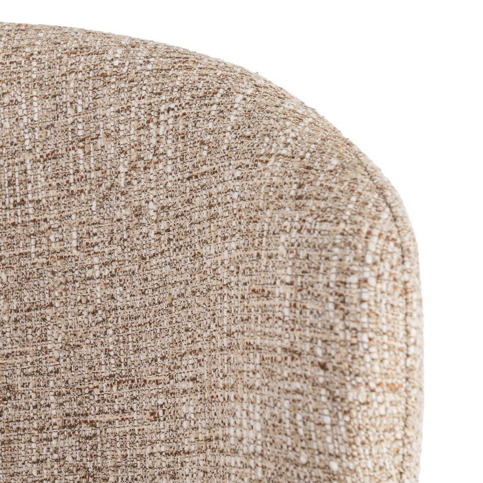 Ixia Silla Jaspeado Beige-Marrón Tejido-Metal (Set de 2)