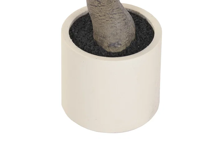 DKD Home Decor Árbol de Magnolio Blanco y Rosa en PE y Cemento