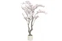 DKD Home Decor Árbol de Magnolio Blanco y Rosa en PE y Cemento