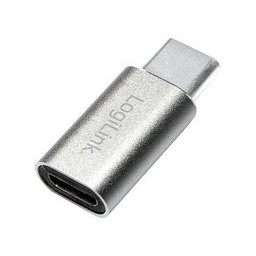 LogiLink Adaptador USB 2.0 Type-C a Micro-USB Plata