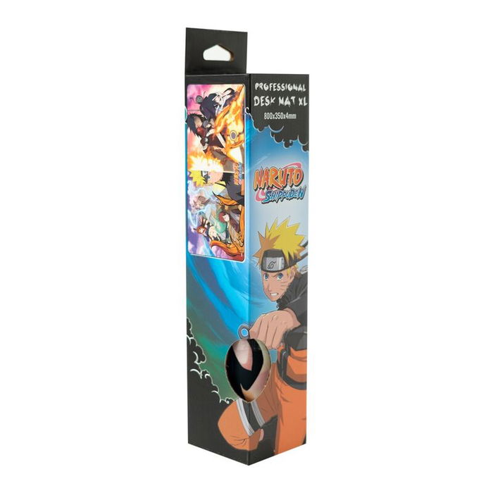 ERIK Alfombrilla Gaming Naruto Shippuden 80x35cm, Superficie Textil Impermeable y Base Antideslizante para Teclado y Ratón