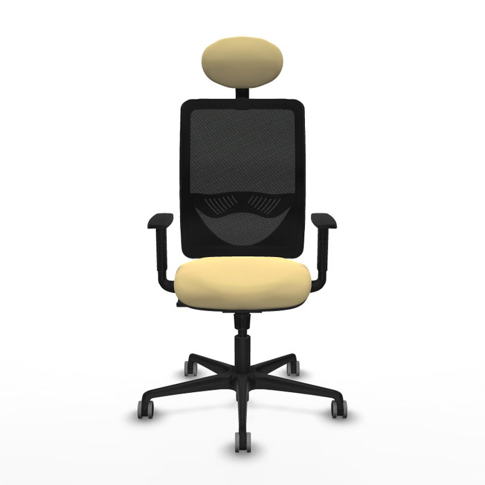 PIQUERAS Y CRESPO Silla de oficina Zulema con mecanismo Sincro, crema y negro PIQUERAS Y CRESPO Silla de oficina Zulema con mecanismo Sincro, crema y negro