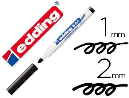 Edding Marcador para Pizarra Blanca 661 Negro Set de 10 unidades Edding Marcador para Pizarra Blanca 661 Negro Set de 10 unidades
