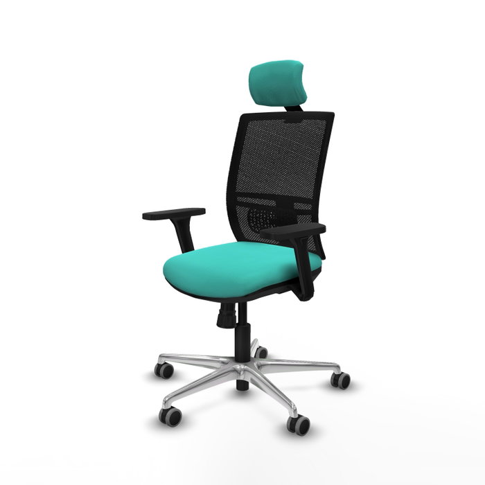 PIQUERAS Y CRESPO Silla de oficina Yunquera con mecanismo Sincro, Turquesa y Negro PIQUERAS Y CRESPO Silla de oficina Yunquera con mecanismo Sincro, Turquesa y Negro