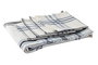 DKD Home Decor Mantel Set de 5 150 x 150 cm Azul Blanco Negro Cuadros Algodón Poliéster