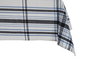 DKD Home Decor Mantel Set de 5 150 x 150 cm Azul Blanco Negro Cuadros Algodón Poliéster
