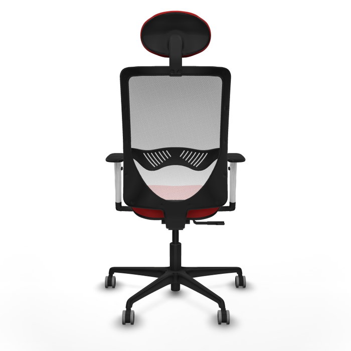 PIQUERAS Y CRESPO Silla de oficina Zulema con mecanismo Sincro, Rojo y Blanco