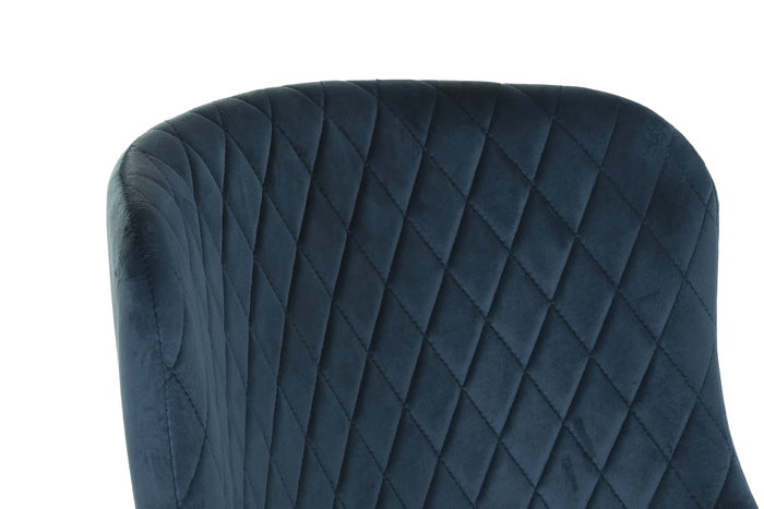 DKD Home Decor Taburete Moderno Azul Marino Poliester Metal 58 x 96.5 x 47 cm