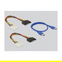 DeLOCK 41427 Tarjeta Riser PCI Express x1 a 4x PCIe x16 con cable USB 60 cm - Controlador Asmedia ASM1184e, Interno, USB 3.2 Gen 1, Azul/Negro
